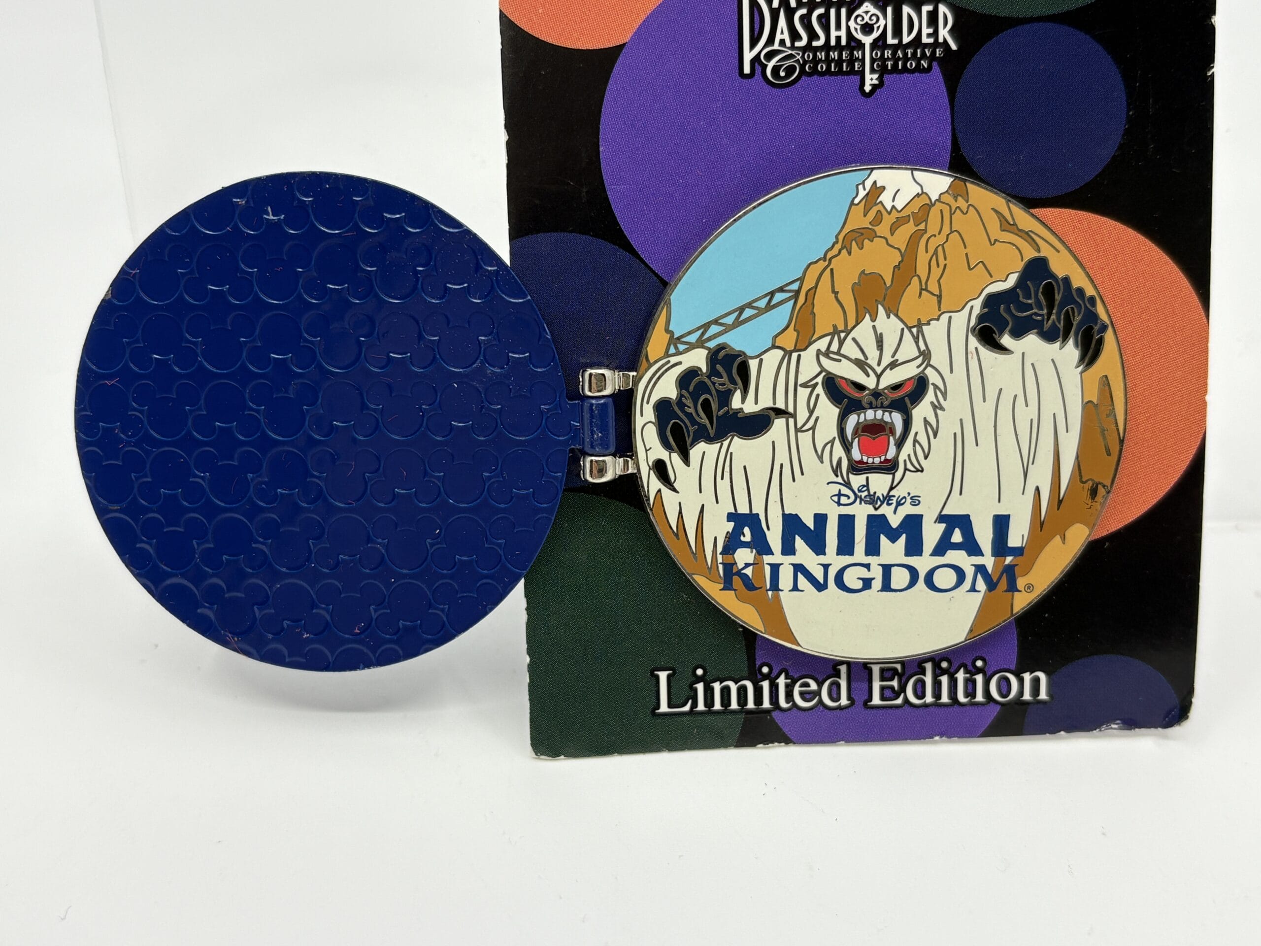 A limited edition Disney’s Animal Kingdom pin for the WDWNT Summer Auction, featuring a roaring yeti and snowy mountains.